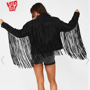 EX BOYFRIEND FRINGE TRUCKER JACKET